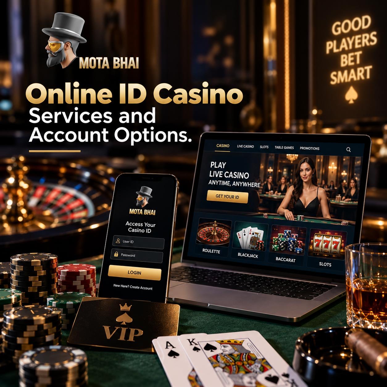 Online casino and service account options